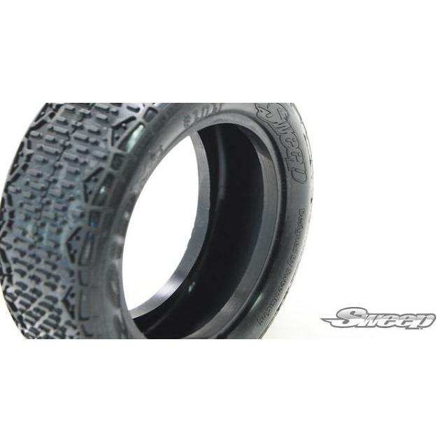 SWEEP Tendroid 1/10 2WD Yellow Buggy Tyres / Closed Insert