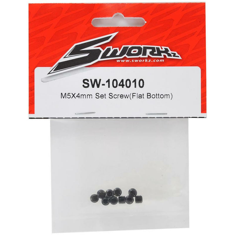 SWORKZ M5x4mm Set Screw (Flat Bottom) (10)