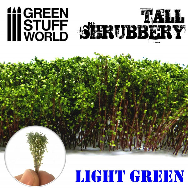 GREEN STUFF WORLD Tall Shrubbery - Light Green