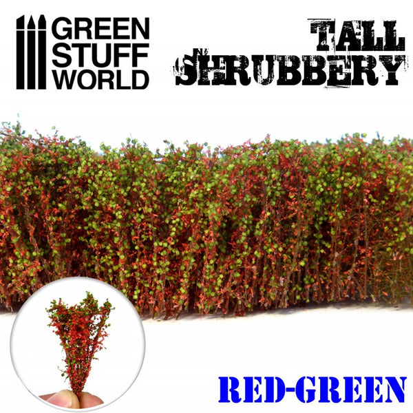 GREEN STUFF WORLD Tall Shrubbery - Red Green
