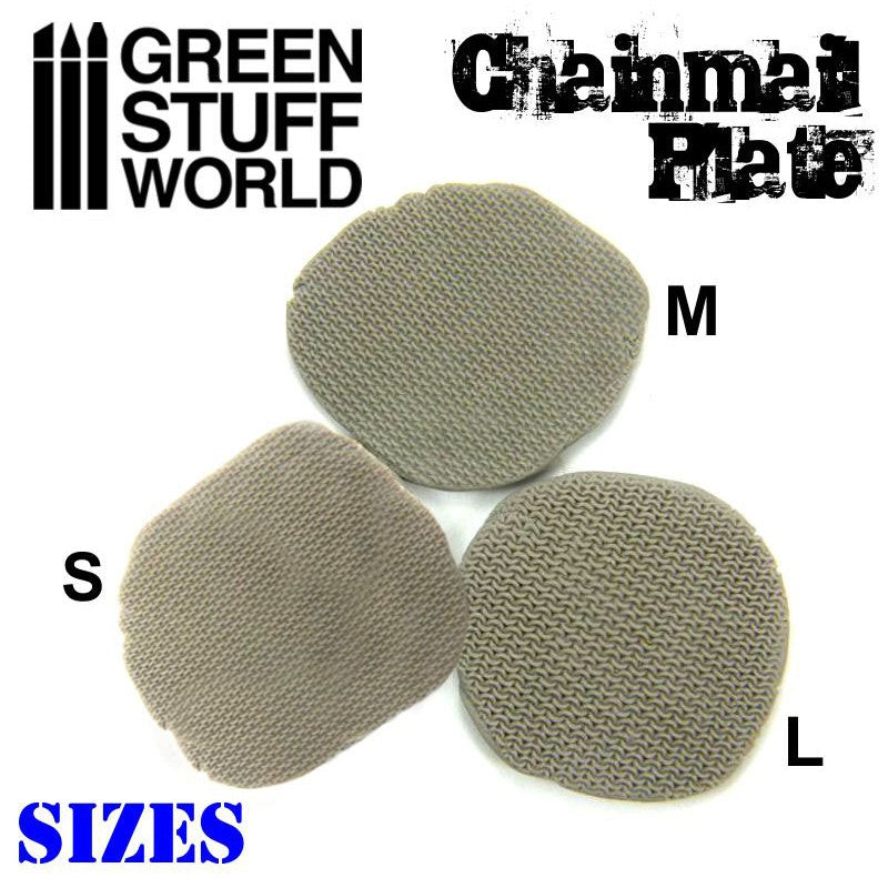 GREEN STUFF WORLD Texture Plate - Chain Mail Size S
