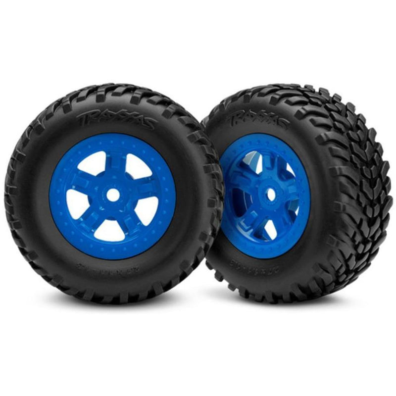 TRAXXAS Tyres & Wheels, Assembled Blue (7674)