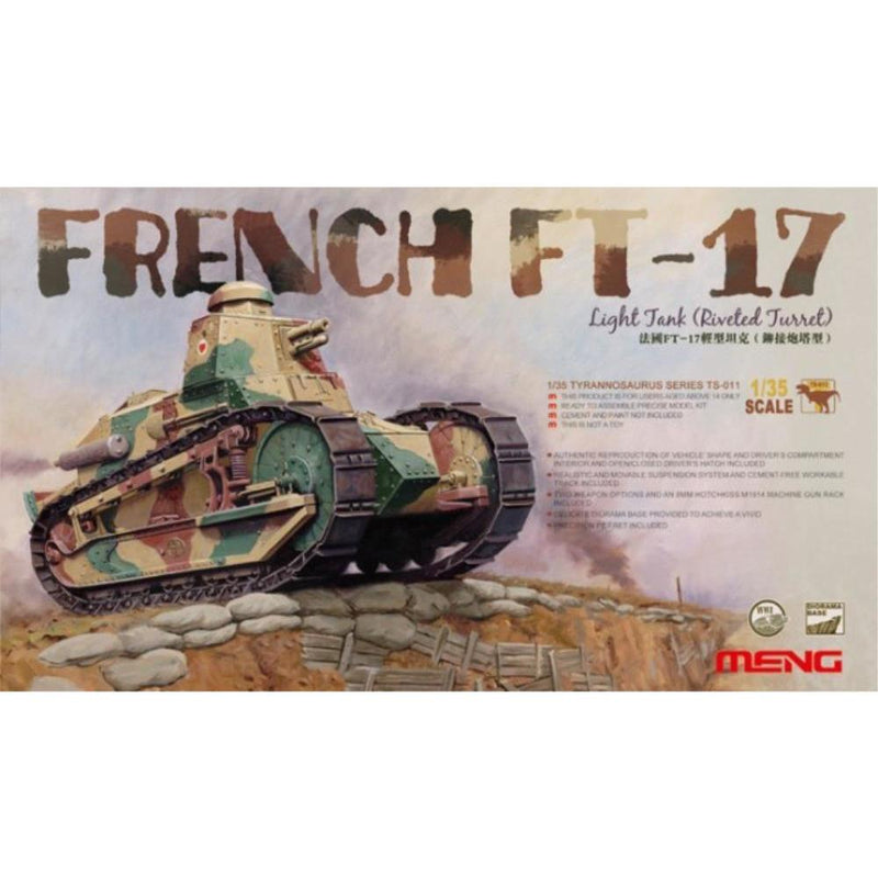 MENG 1/35 French FT-17 Tank with Rivetted Turret