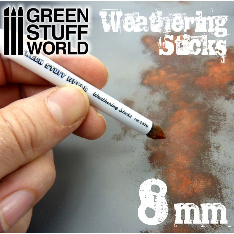 GREEN STUFF WORLD Weathering Brushes 8mm (set 3pc)