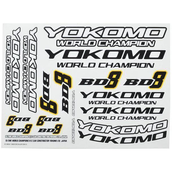 YOKOMO BD8 Logo Decal Sheet (BD8-1)